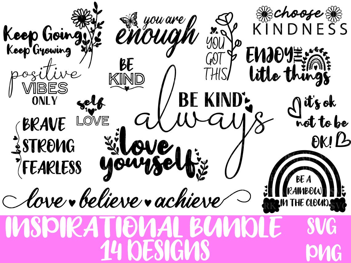 14 Free Inspirational Quotes SVG Files Including Believe In Yourself