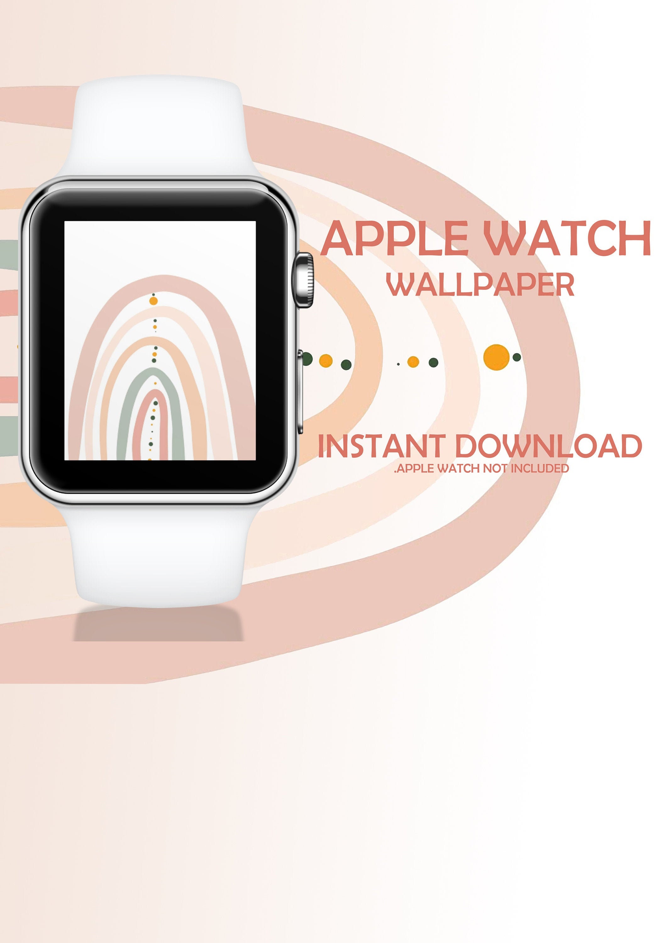 Rainbow Apple Watch Wallpaper Rainbow Wallpaper for Apple | Etsy