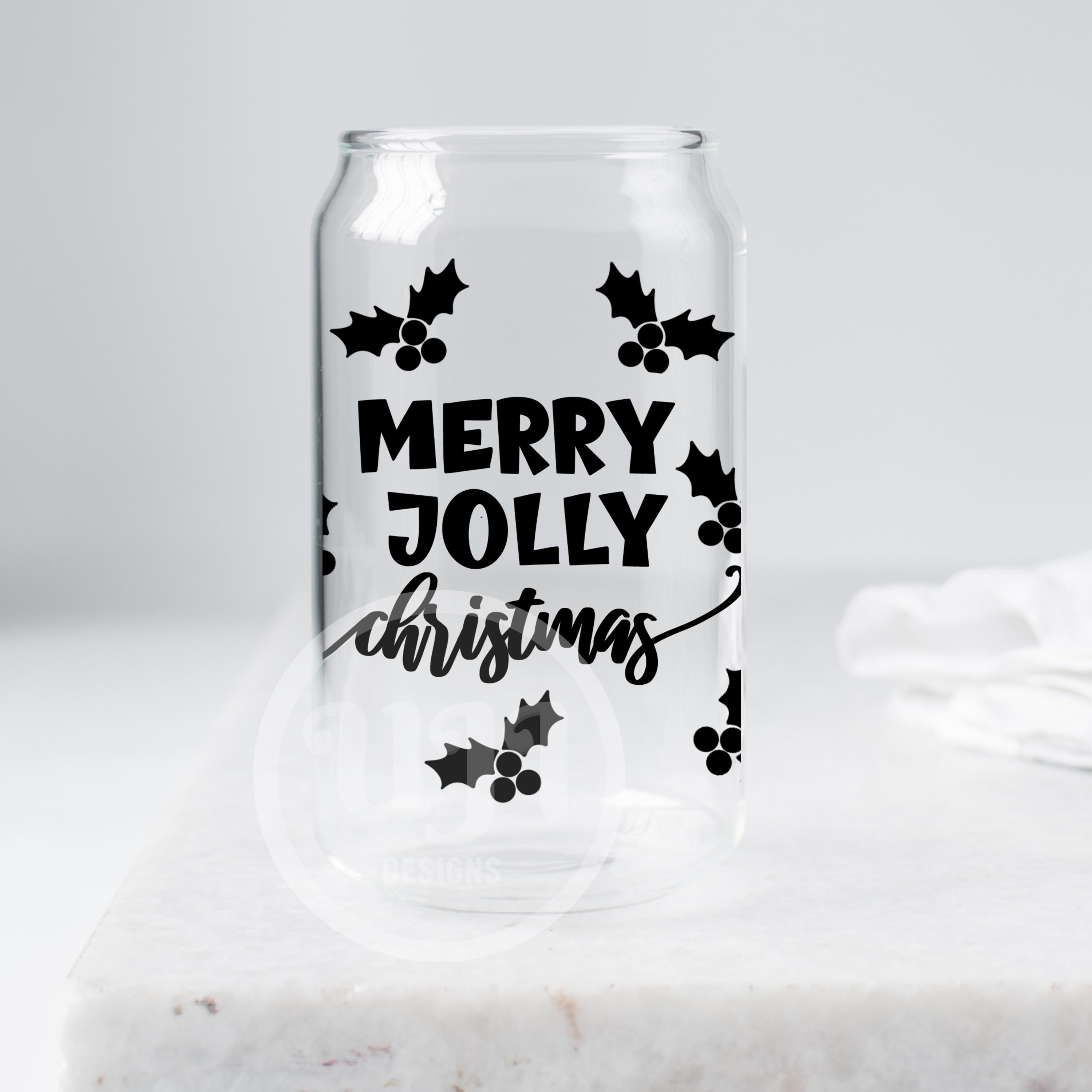 Can Glass Wrap Bundle SVG, 16oz Libbey Can Glass, Christmas Can Glass ...