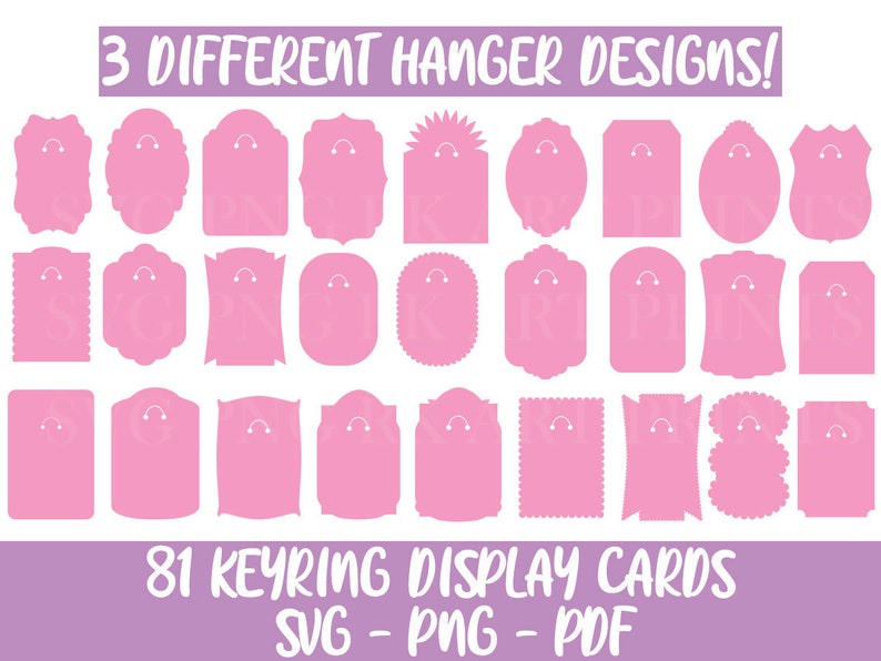 Keyring Display Card Svg Bundle, Png Svg Pdf Cricut, Silhouette, Cricut ...