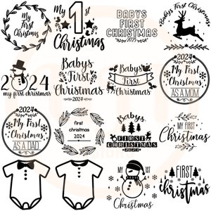 Baby's First Christmas Svg Bundle, First Christmas Svg, Baby's First