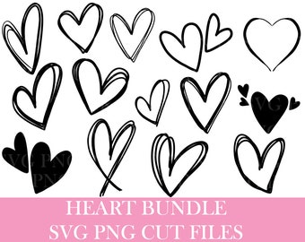 Hearts svg, Hearts Doodles svg, Heart Bundle svg png, Heart Clipart svg, Valentine day svg,Doodle Heart svg, Hearts Bundle svg cut files