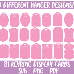 Keyring Display Card Svg bundle, Keychain Packaging, Keyring Display Holder, Keychain svg, Keyring svg, Keyring Display Template,