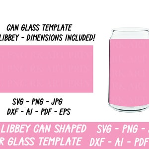 libbey 16oz full wrap template svg,Libbey can shaped glass wrap template, can glass template svg, libbey glass template svg, libbey template