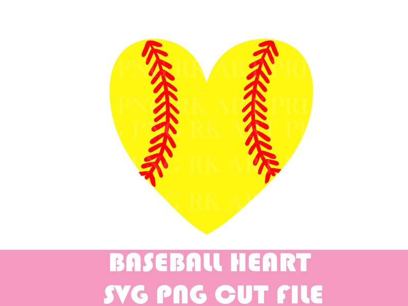 Baseball Heart SVG Softball Heart SVG Love Softball SVG Etsy UK