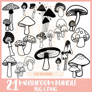 Mushroom SVG, Mushroom SVG bundle, Fungus Svg, Fungi svg, Mushroom Clipart SVG, Doodle Mushroom Svg, Hand drawn mushroom svg, Fungi svg png