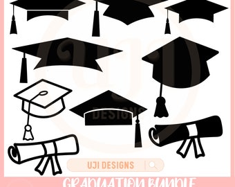 L'obtention du diplôme casquette SVG Bundle 2026, promotion 2026 SVG, fichier coupe diplômé senior, mortier des cliparts chapeau, l'obtention du diplôme Design PNG svg