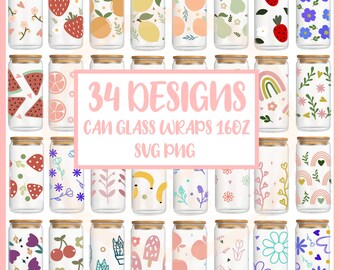 Glass Can Svg Bundle, 16oz Glass Can Bundle,  Libbey Glass Can Svg, Glass Can Svg, Libbey Glass Can Svg, Beer Can Glass Svg, File for Cricut