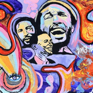 Psychedelic Soul of Marvin Gaye Original Painting
