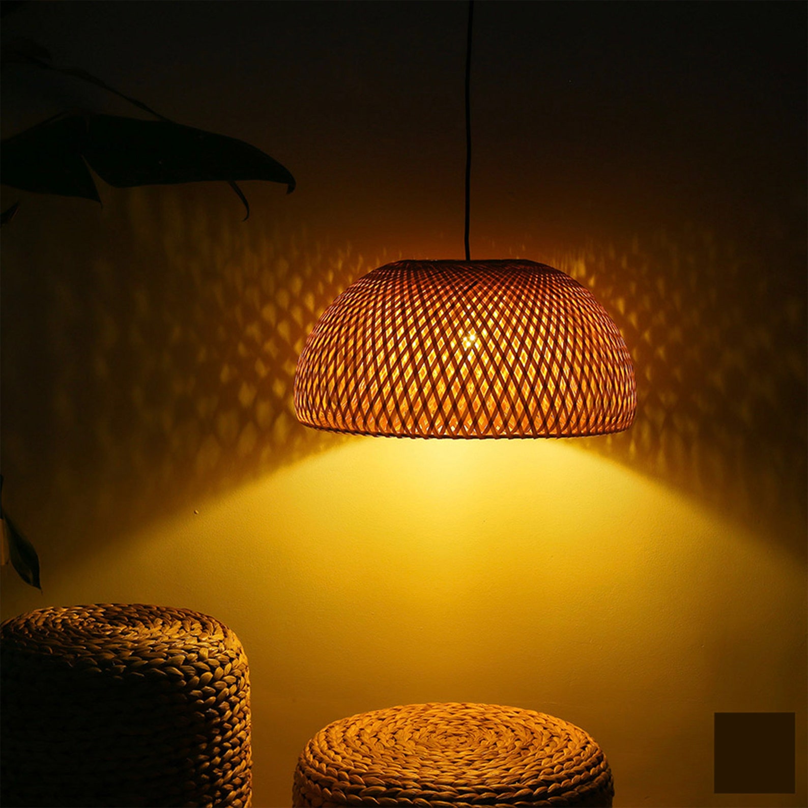 Bamboo Pendant Light Etsy