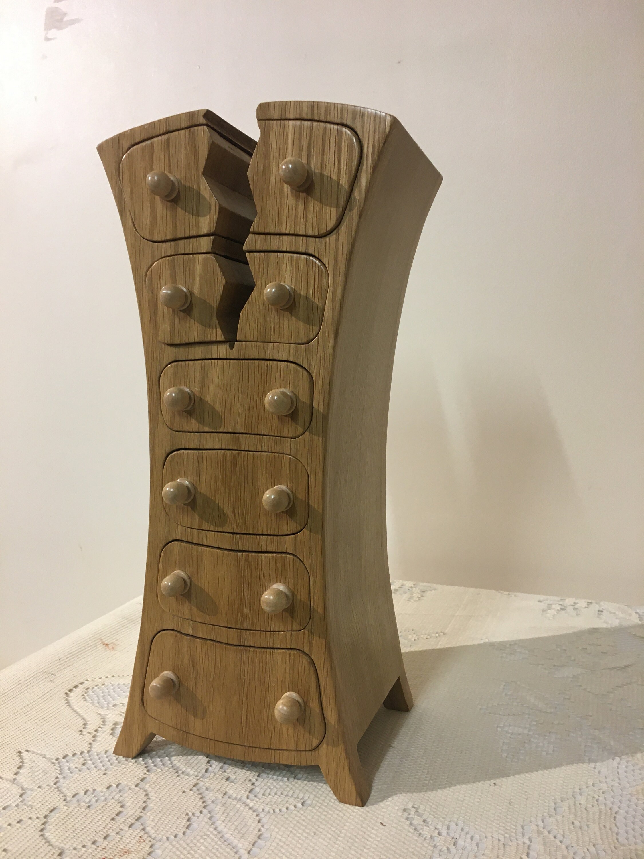 Cracked style jewelery bandsaw box Etsy