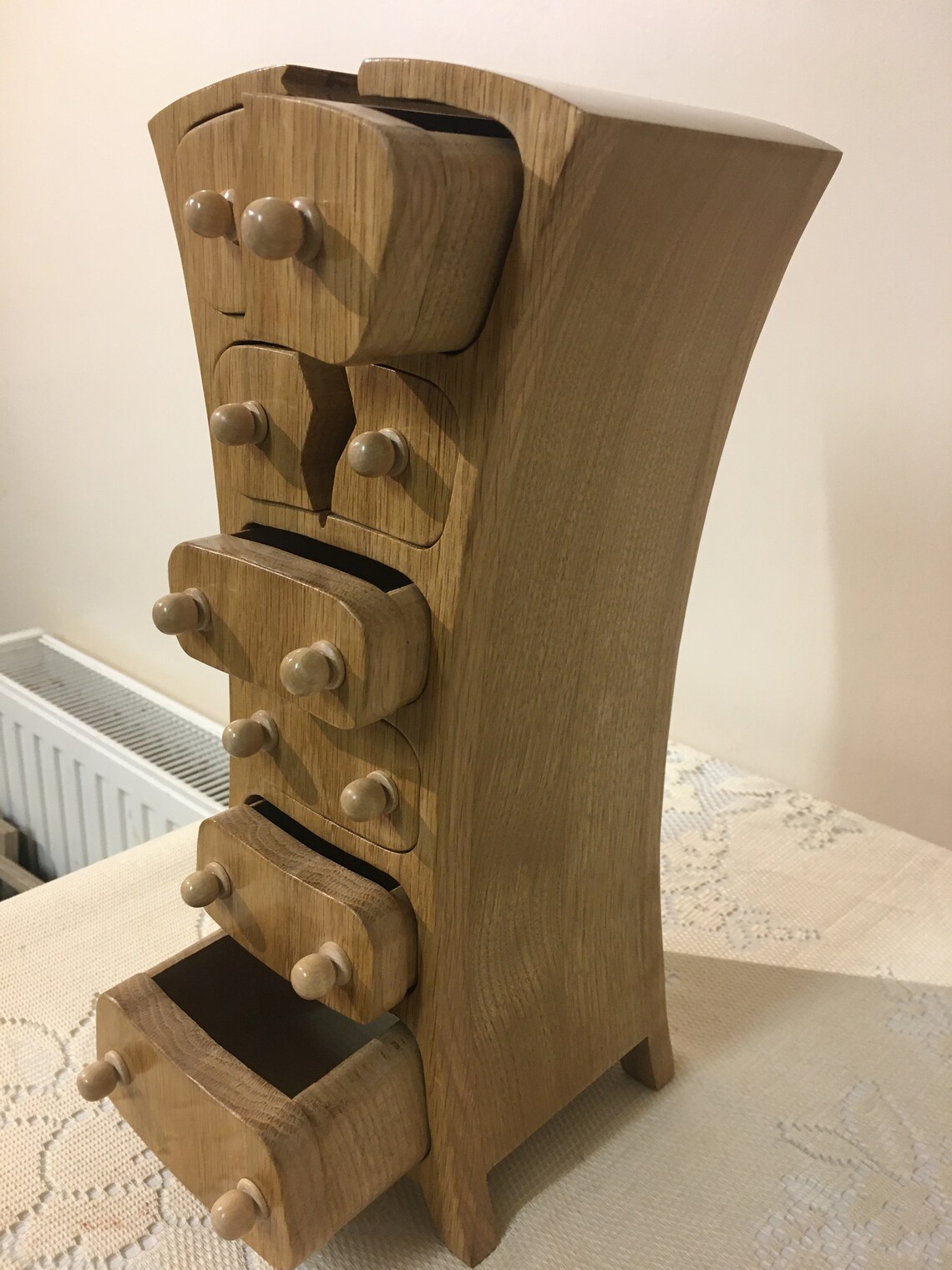 Cracked style jewelery bandsaw box Etsy