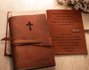 Christian Confirmation Gift for Men, Prayer Journal, Personalized Christian Gifts for Men