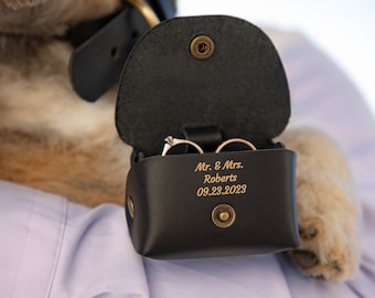 Personalized Wedding Multi Ring Pouch for Dog Ring Bearer, Engagement Ring Pouch for Dog Proposal