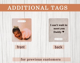 Additional tags for the keychain. ONLY for previous buyers - in order to add a new photo to the old keychain