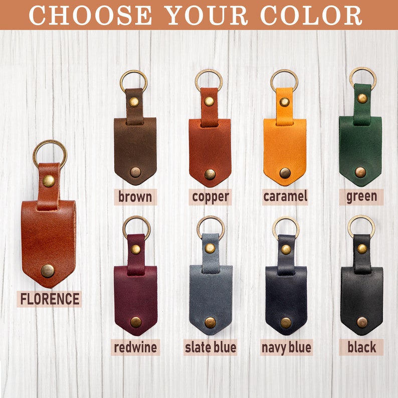 3rd Leather Anniversary Gift for Him, Custom Photo Keychain, Keychain for Men image 4