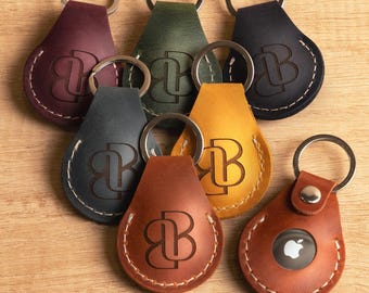Gift Set of 10+ Personalized AirTag Holders - Laser Engraved Gifts - Custom Logo Keychain