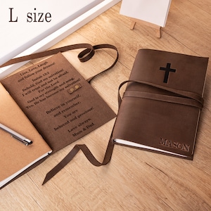Catholic gift for priest, Custom prayer journal for priest, Godfather leather journal, personalized christian gifts for pastor