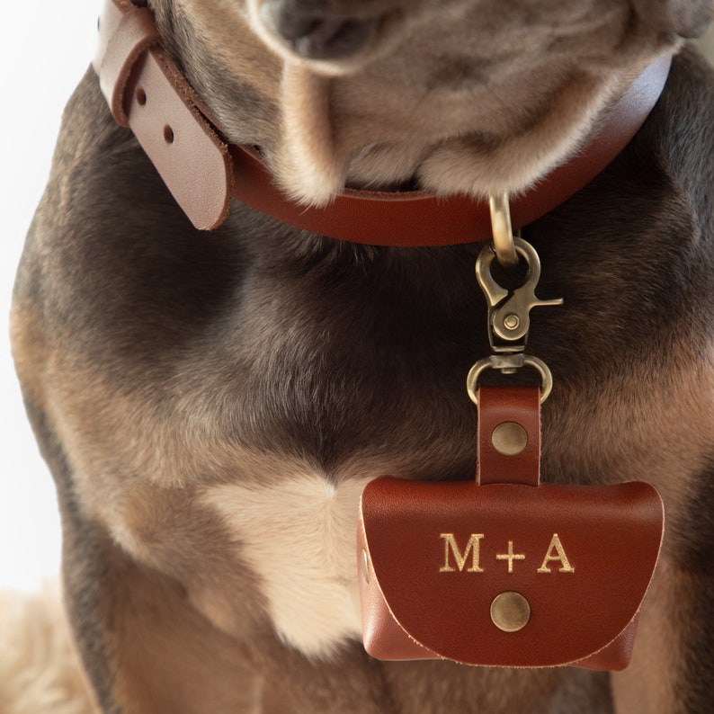 Pet proposal ring pouch with personalization, pet ring carrier for collar, pet ring box with initials and inside message image 9