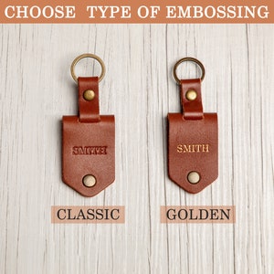 3rd Leather Anniversary Gift for Him, Custom Photo Keychain, Keychain for Men image 6