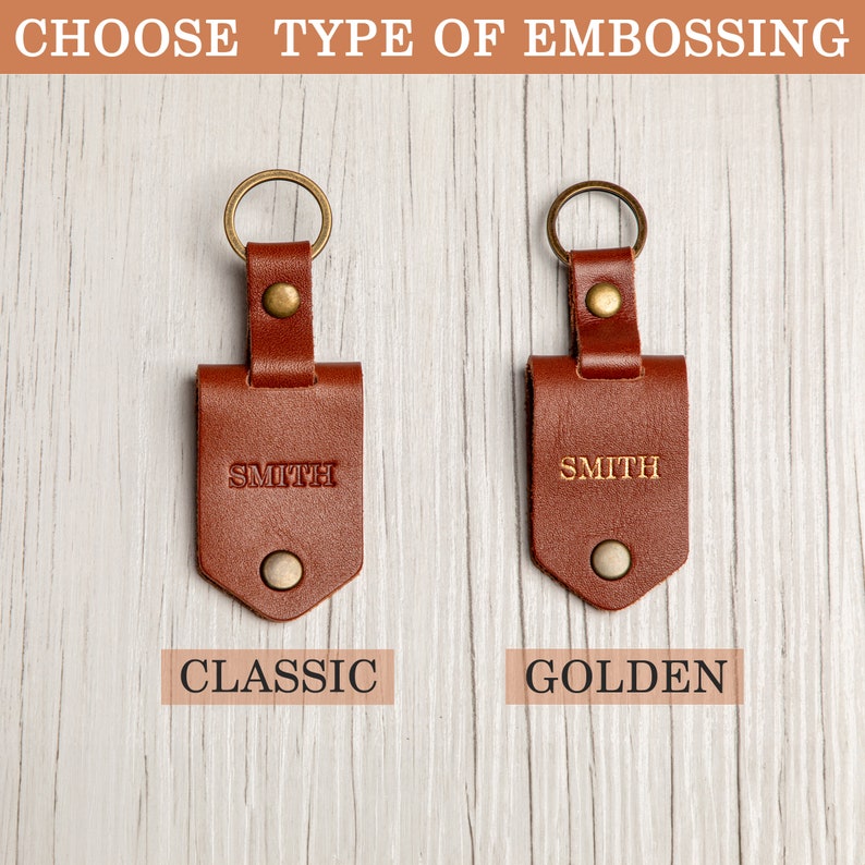 3rd Leather Anniversary Gift for Him, Custom Photo Keychain, Keychain for Men image 6