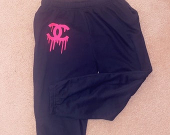 chanel logo sweatpants