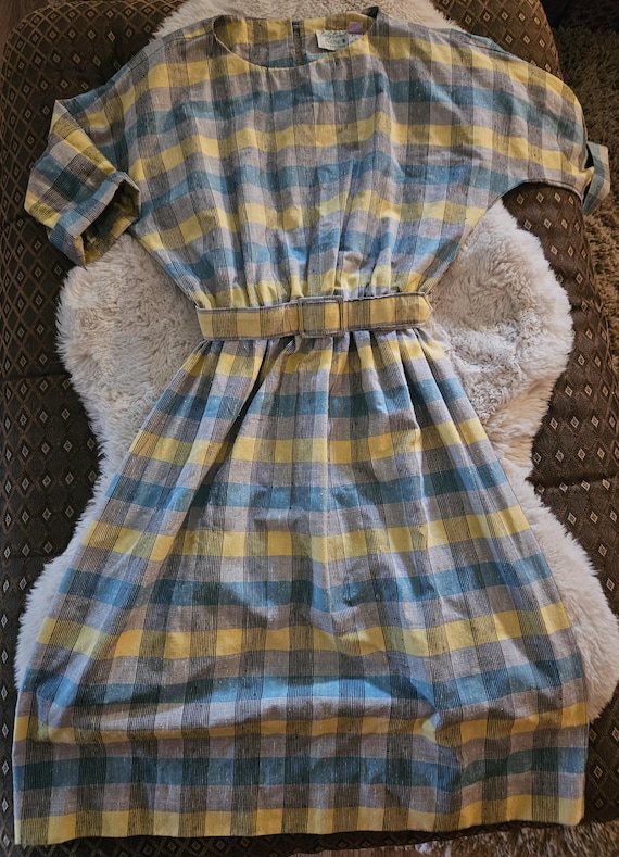 Vintage Lady Carol Of New York Dress with Belt Petite Size 8