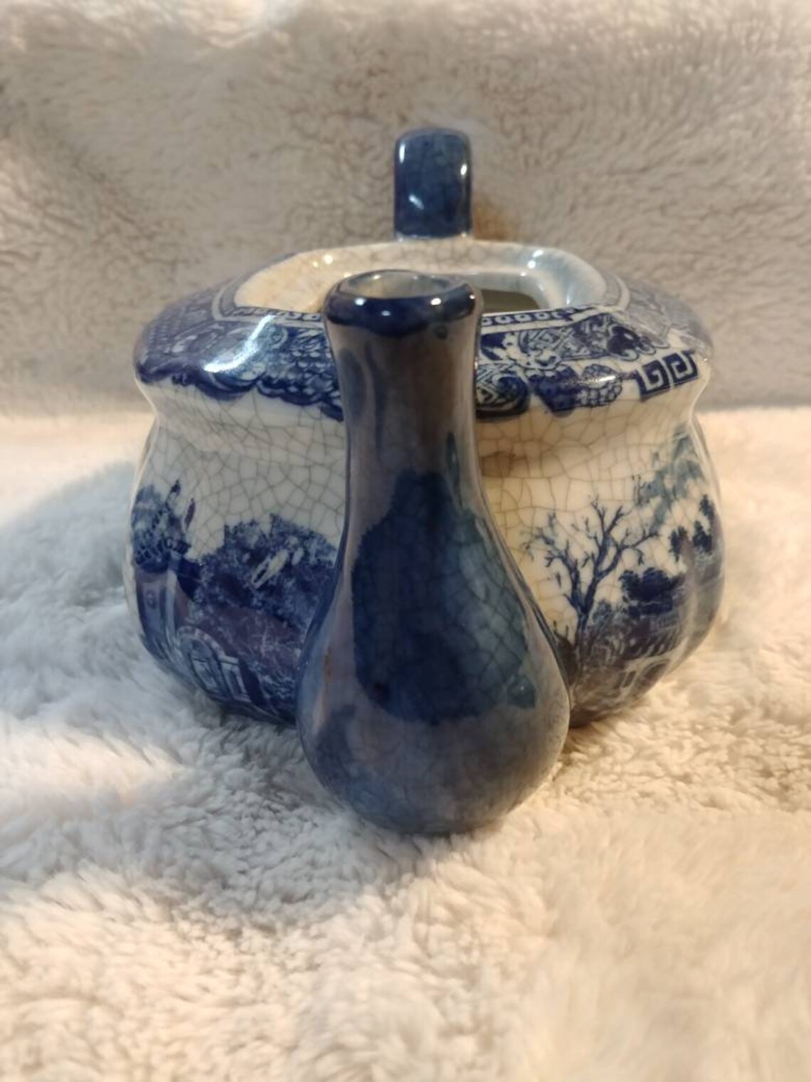 Victoria Ware Ironstone teapot Blue Flow Etsy