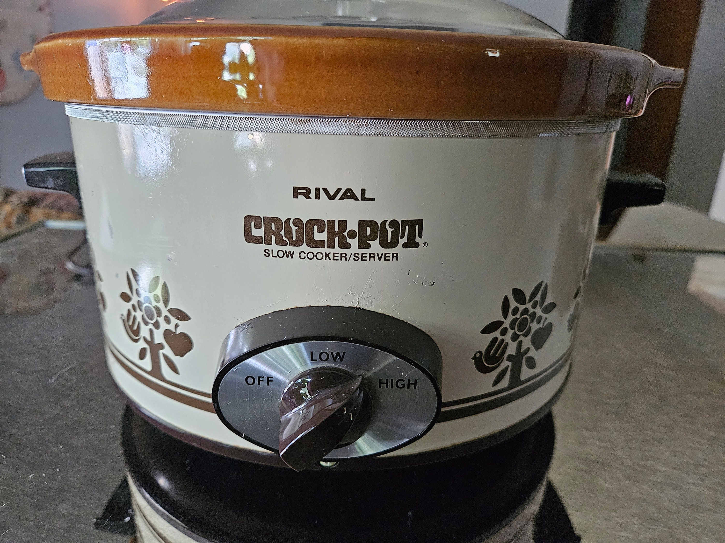Huge 7qt Rival Decorative Family Size Slow Cooker Crock Pot for