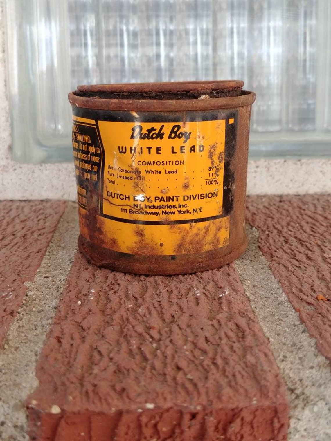 Dutch Boy White lead paint can 1lb Etsy