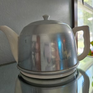 Vintage Vicki Ceramic Teapot with Aluminum Cover