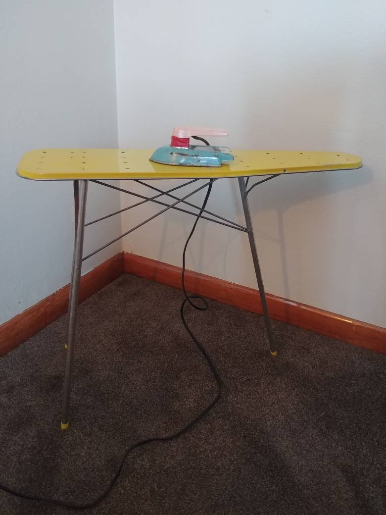 Vintage Toy Ironing Board With Working Iron Etsy