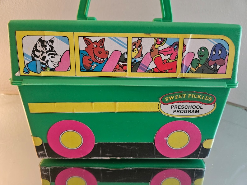 VTG Sweet Pickles Preschool Learning Program Green Bus Case Etsy