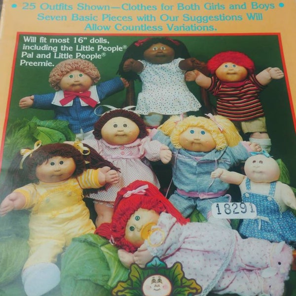 Vintage Cabbage Patch Foster Children Doll and Clothing Pattern Books etc