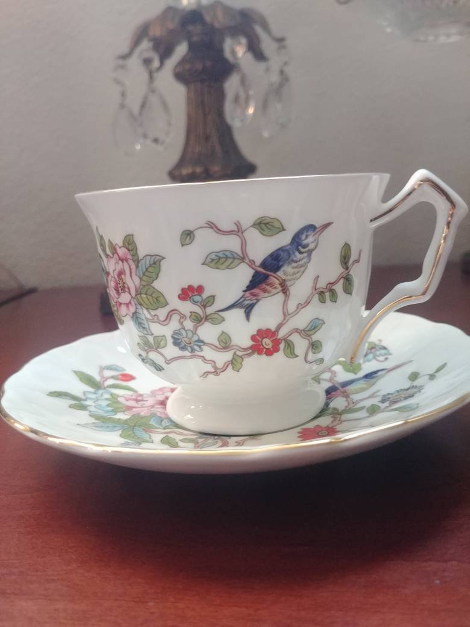 Aynsley Pembroke fine bone china teacup and saucer set Etsy