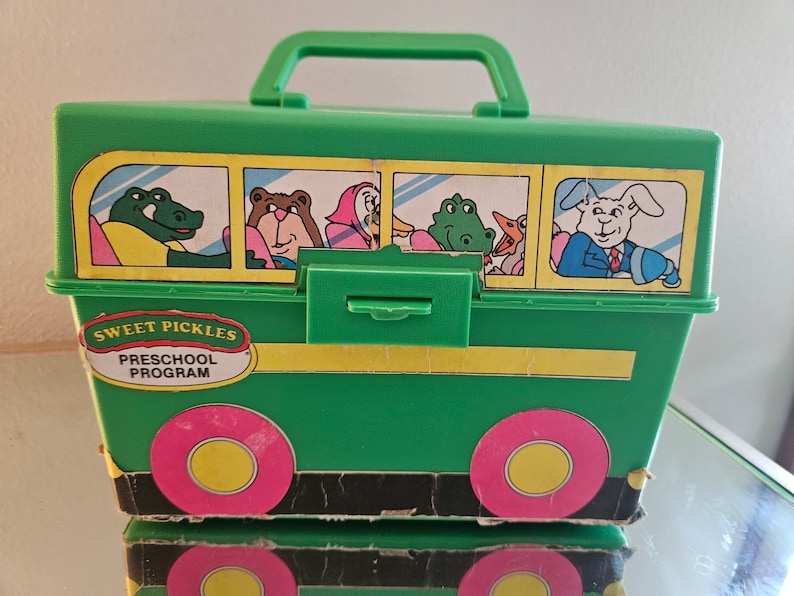 VTG Sweet Pickles Preschool Learning Program Green Bus Case Etsy