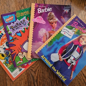 Vintage Coloring Books / Barbie / Rugrats / Sesame Street