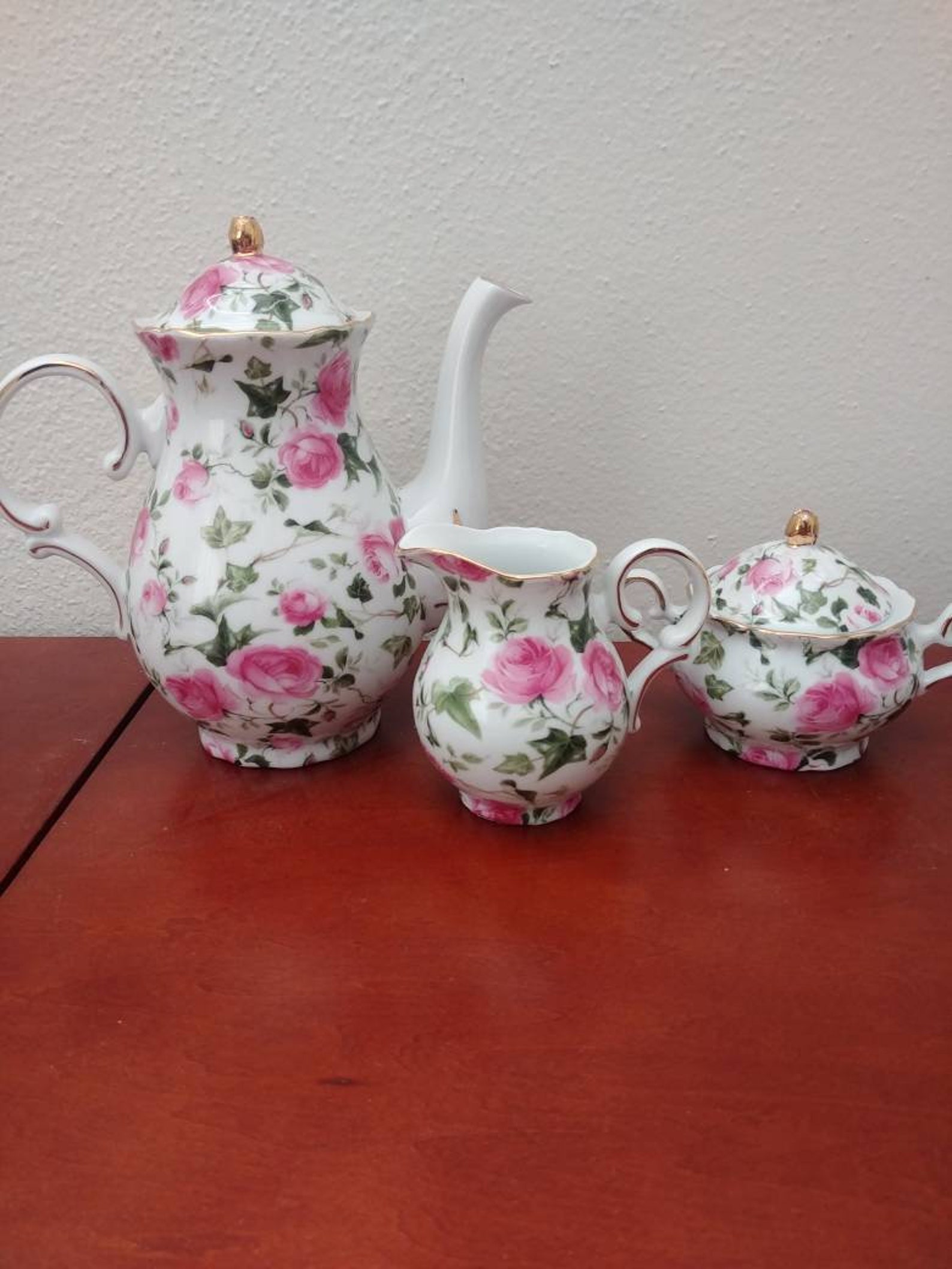 Victoria's Garden miniature tea set Etsy