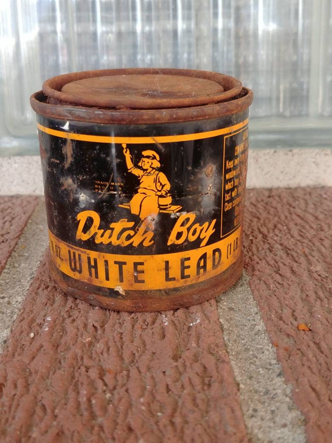 Dutch Boy White lead paint can 1lb Etsy