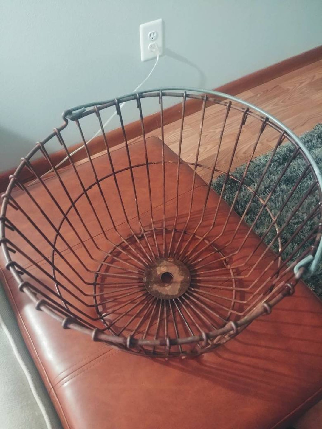 Metal Wire Egg Basket Primitive Vintage Rustic Farm House Etsy