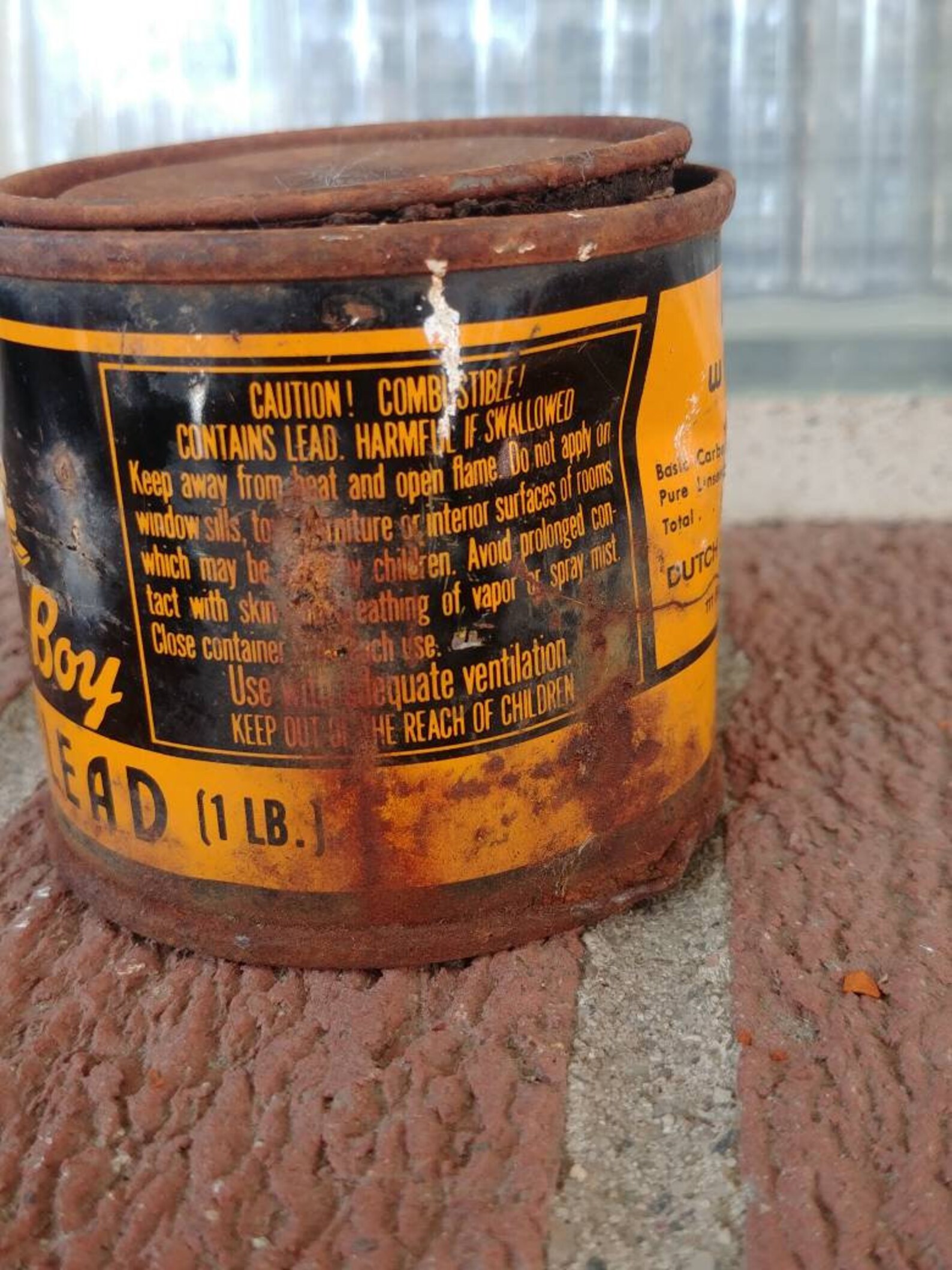 Dutch Boy White lead paint can 1lb Etsy