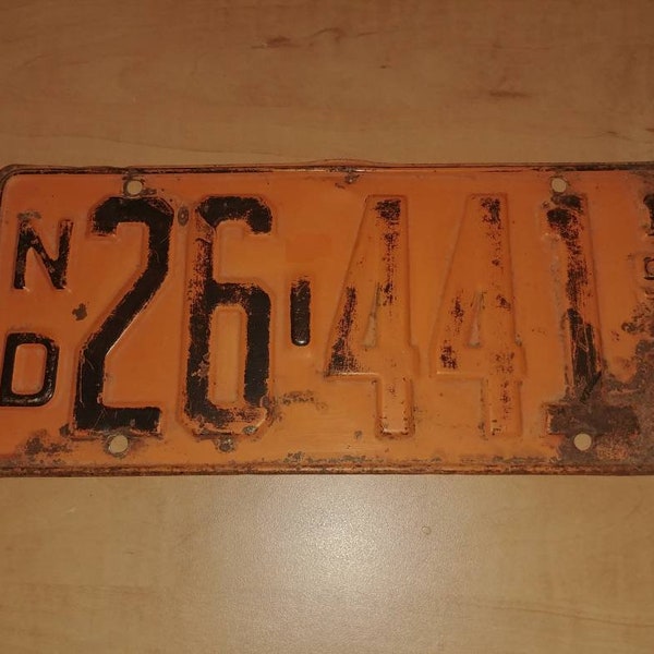 Vintage North Dakota License Plate 1936