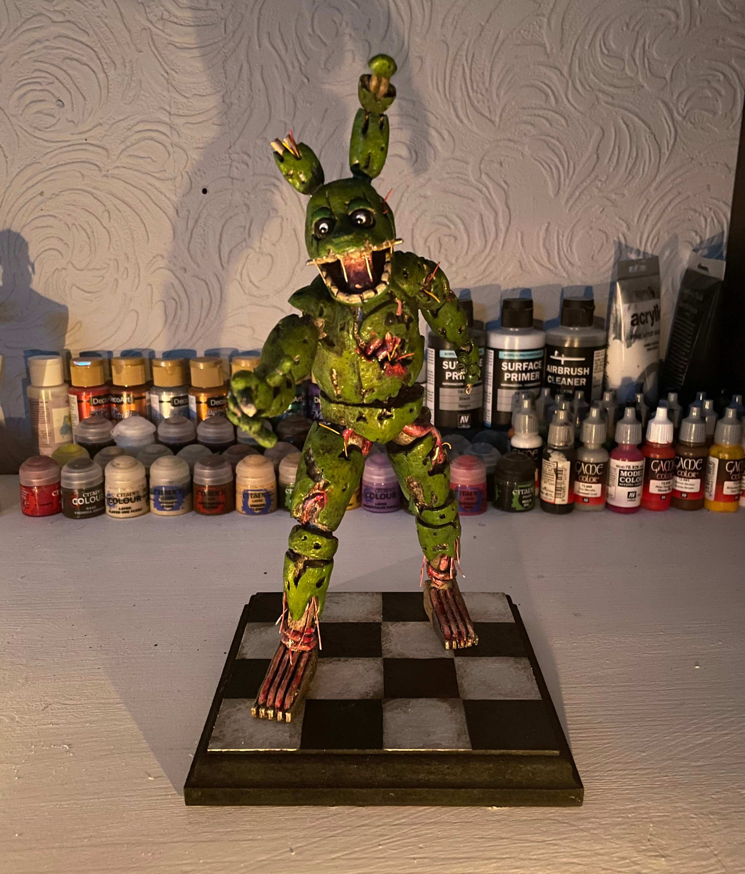 Five Nights at Freddys Springtrap Figure and Base. 