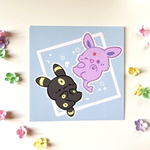 espeon and umbreon print
