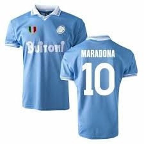 Retro 1987 Napoli Jersey With Maradona 10 Named - Etsy.de