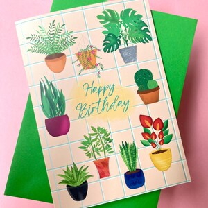Carte d'anniversaire plante - plante maman - plante papa - plante parent - amoureux de la nature