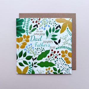 Carte de fête des pères inspirée de la nature pour papa - papa - oncle - père - papa - première fête des pères - grand-père - carte de jardinage - jardinier - carte de plante