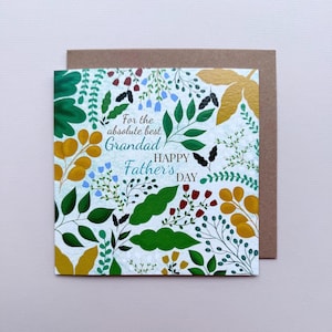 Carte de fête des pères inspirée de la nature de grand-père - papa - papa - oncle - père - papa - première fête des pères - carte de jardinage - jardinier - carte de plante