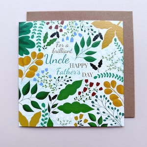 Carte de fête des pères inspirée de l'oncle nature - papa - papa - grand-père - père - papa - première fête des pères - carte de jardinage - jardinier - carte de plante