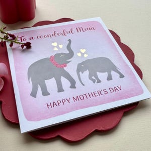 Merveilleuse maman fête des mères éléphant - carte de voeux fête des mères - carte de voeux pour elle - mère - grand-mère - maman - première fête des mères